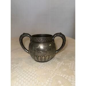 Antique Rockford Silver 993 Sugar Bowl Triple Plated